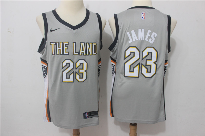 Men Cleveland Cavaliers 23 James Grey Game Nike NBA Jerseys